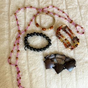 Wood jewelry lot